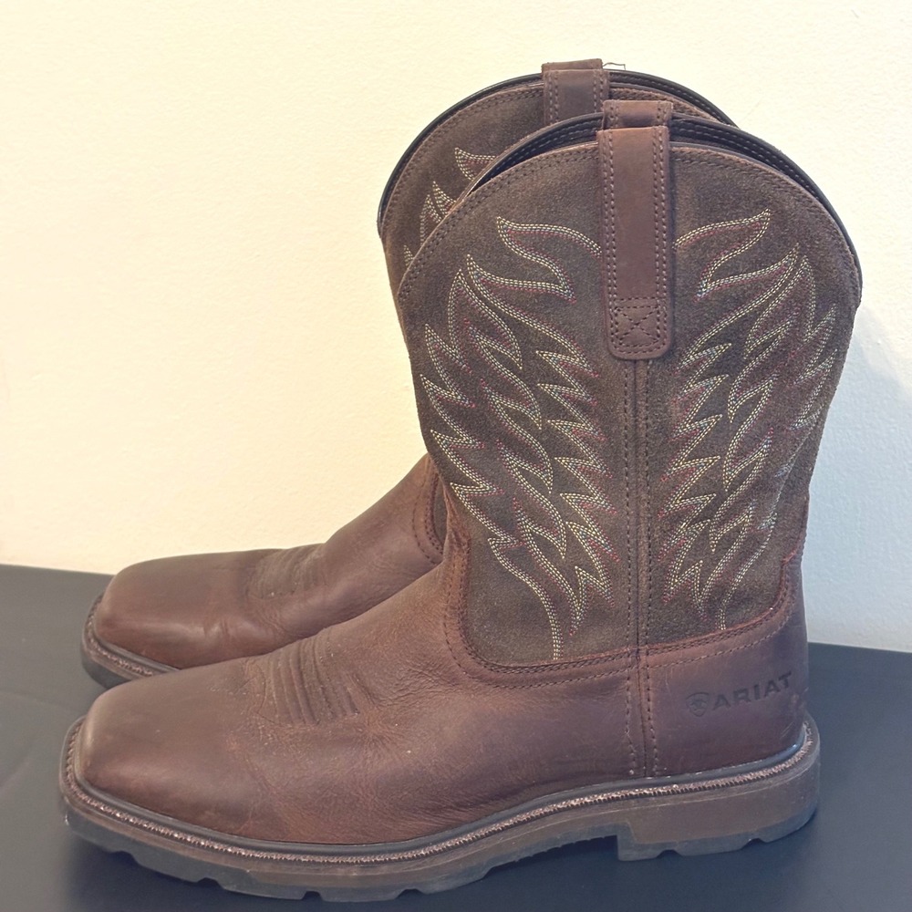 Ariat Mens Groundbreaker Soft Toe  Boots Brown Leather 10020059 Size 11 D